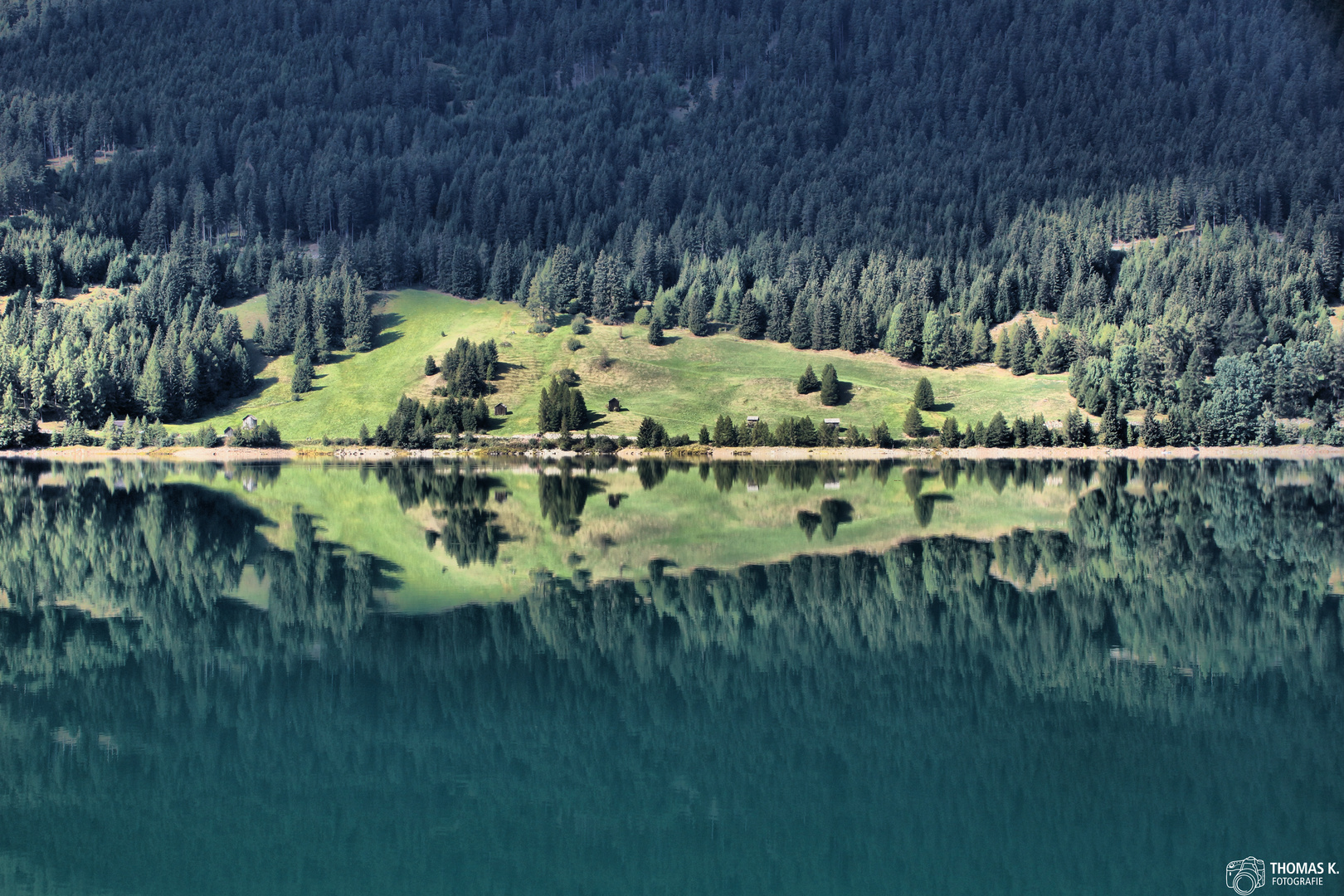 Spiegelung im Reschensee