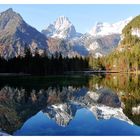 Spiegelung im Schiederweiher bei Hinterstoder mit Spitzmauer ( O. Ö.)