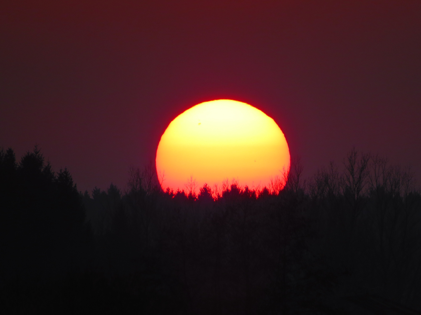 Spiegelung im Sonnenuntergang