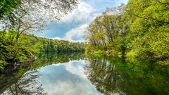 Spiegelung im Stausee