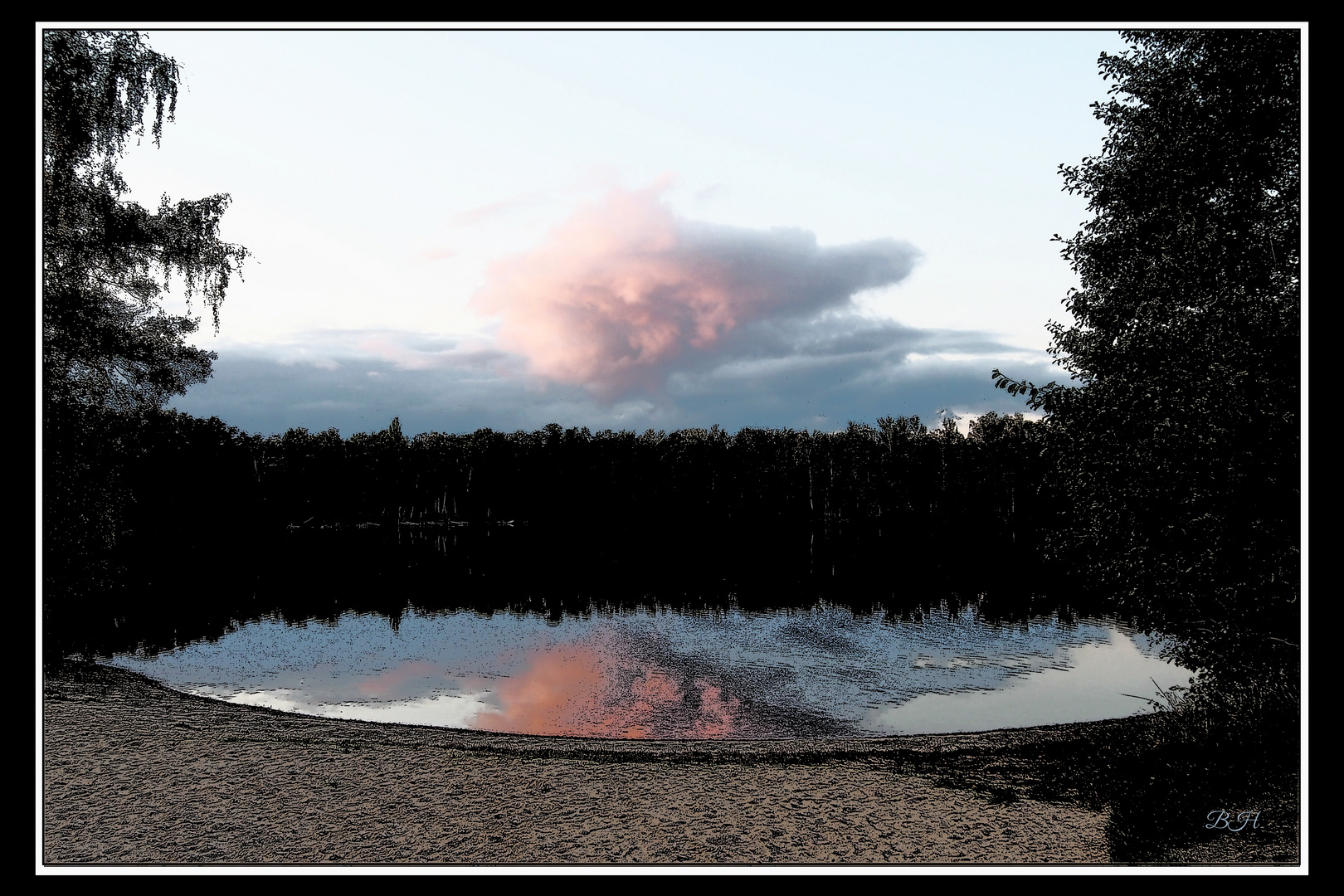 Spiegelung im Tonsee