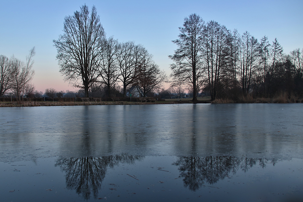 Spiegelung im Weiher