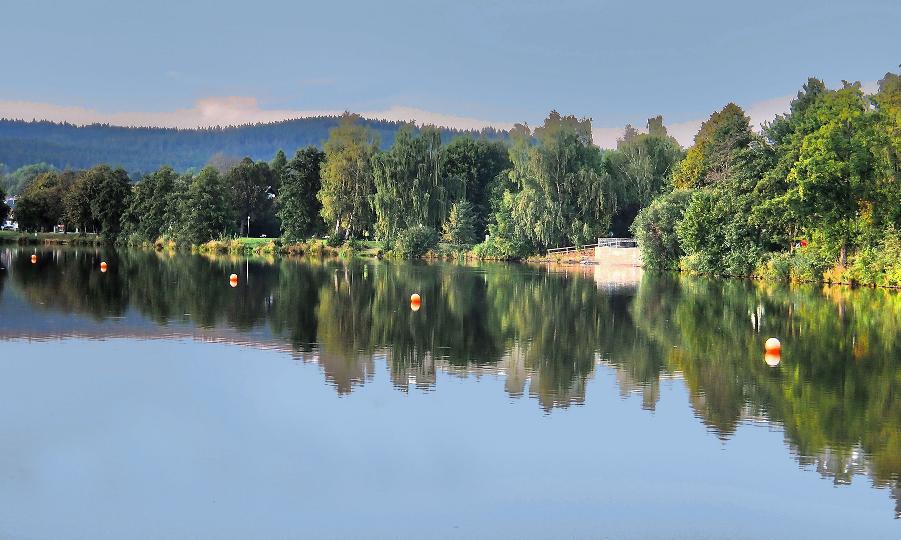 Spiegelung im Weißenstädter See