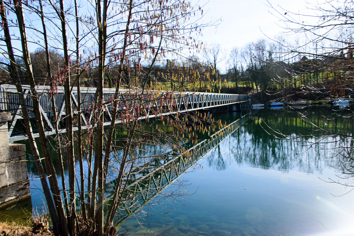 Spiegelung in der Aare