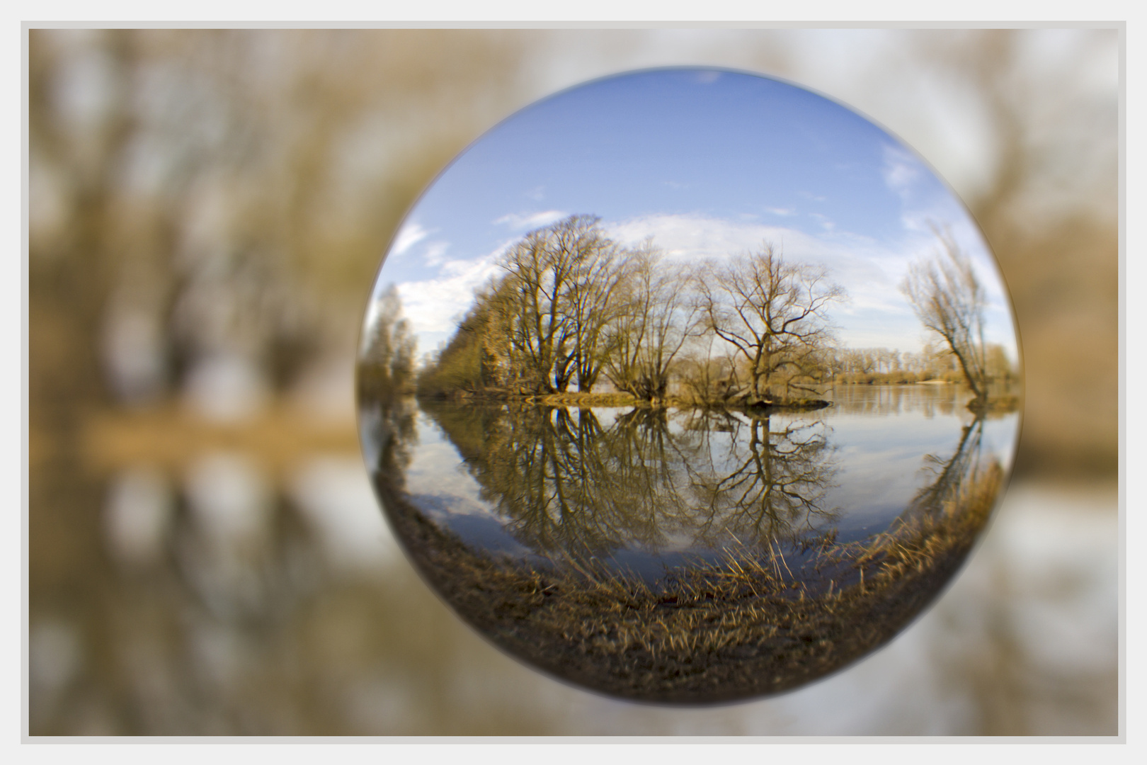 Spiegelung in der Glaskugel