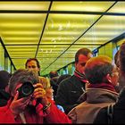 Spiegelung in einem Fahrstuhl im Berliner Reichstag