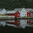 Spiegelung in Laerdal, Norwegen