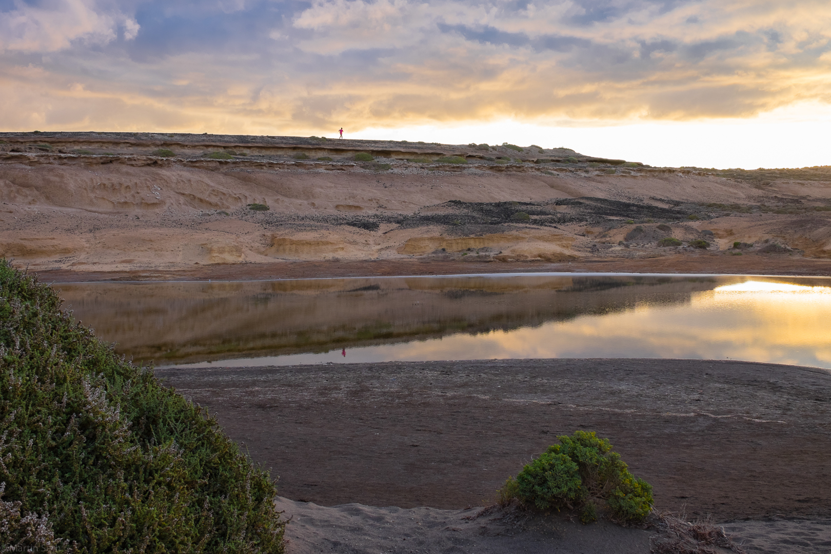 Spiegelung in Lagune bei El Medano auf Teneriffa