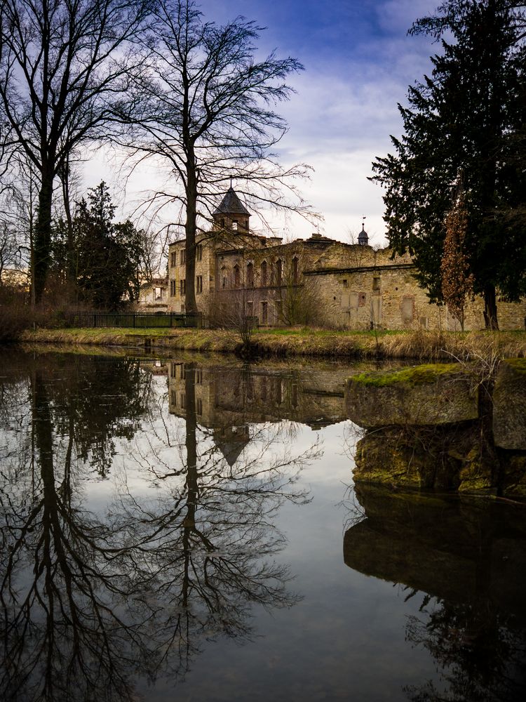 Spiegelung Schlossruine Harbke