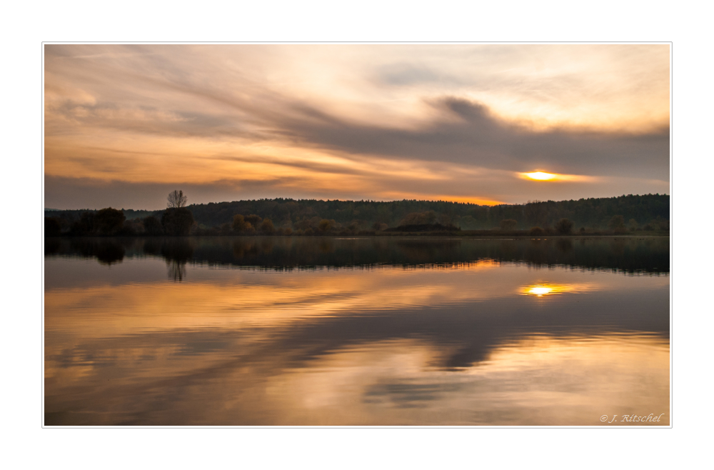 Spiegelung Sonnenuntergang