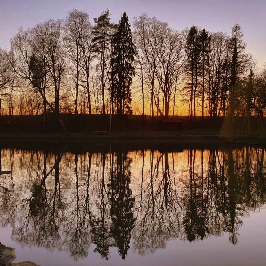 Spiegelung Sonnenuntergang