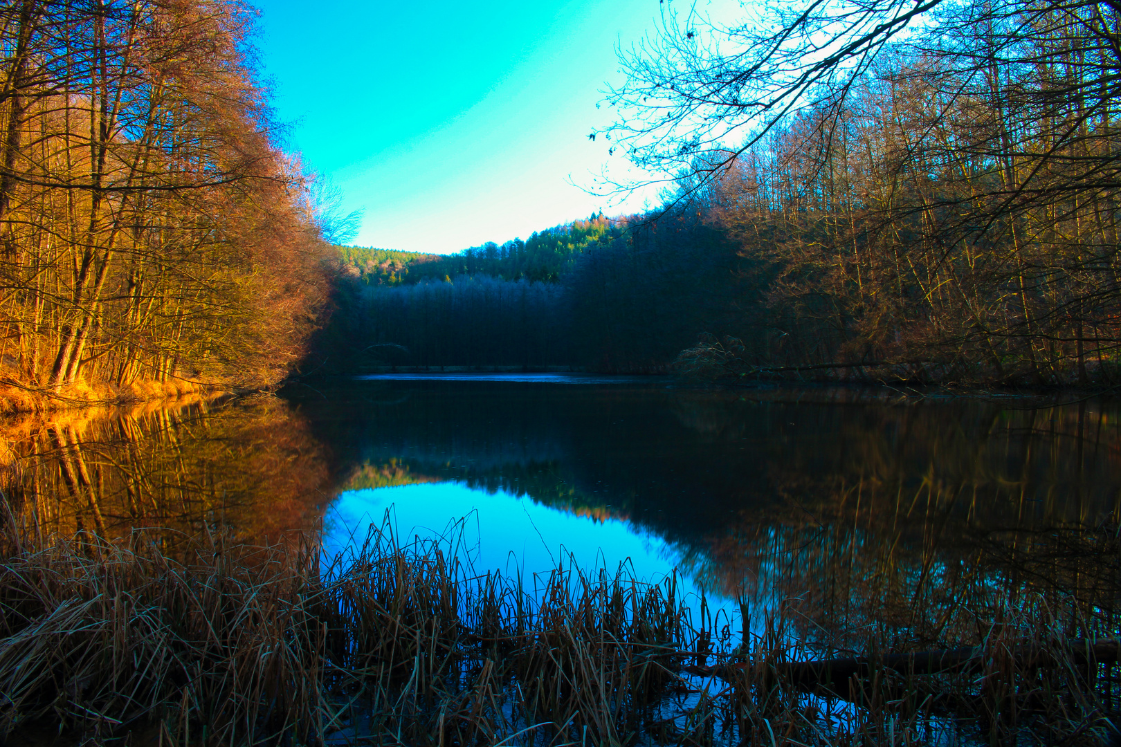 Spiegelung und Froststimmung