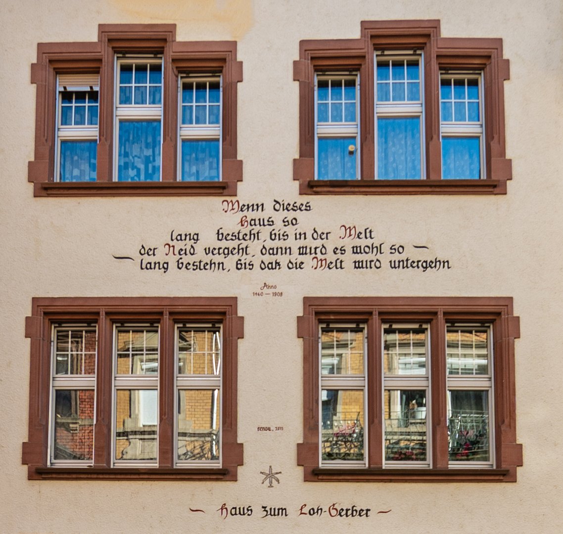 Spiegelung und weiser Spruch