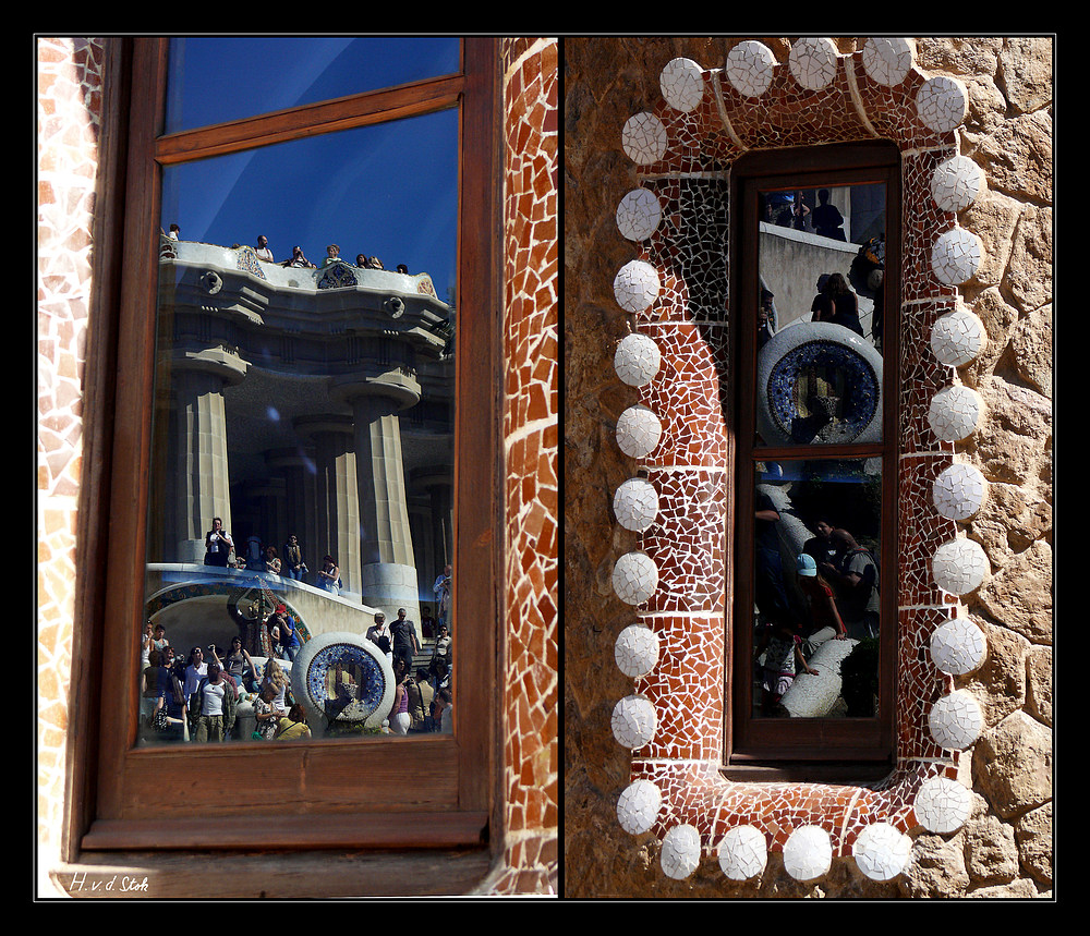 Spiegelung vom Parc Güell