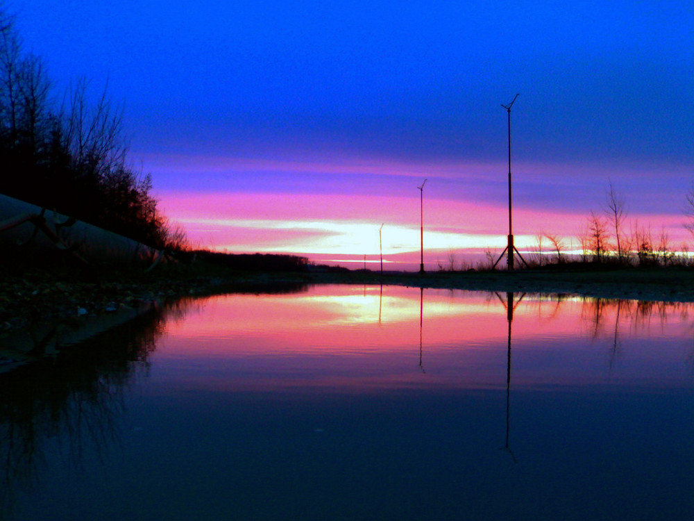 Spiegelung vom Sonnenaufgang