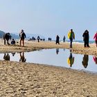 Spiegelungen am Strand von Heringsdorf (Usedom)