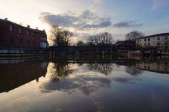 Spiegelungen auf der Spree in Spremberg