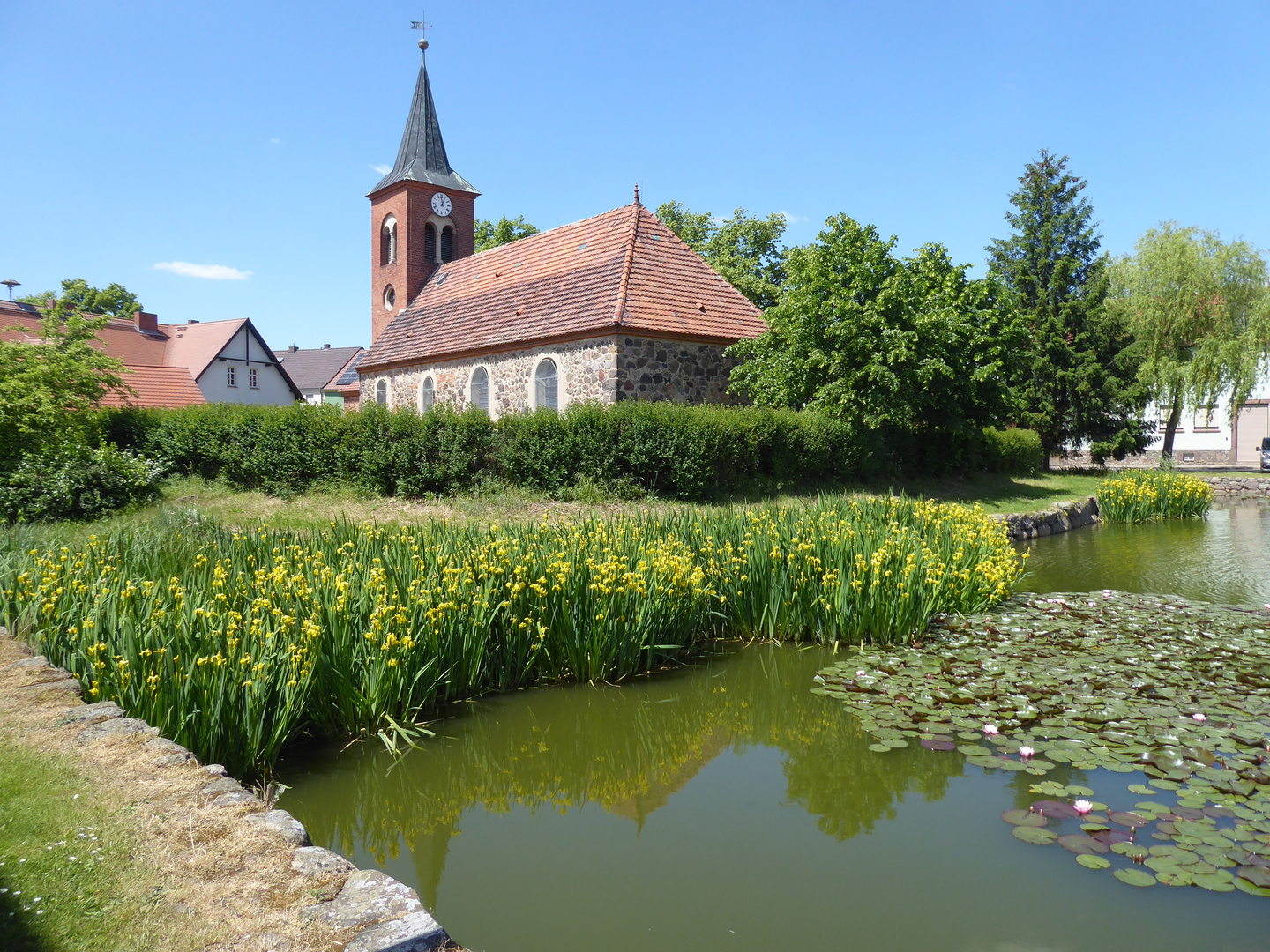 Spiegelungen im Dorfteich