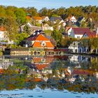 Spiegelungen im Klosterteich von Neuzelle