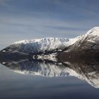 Spiegelungen in einem See West-Norwegens