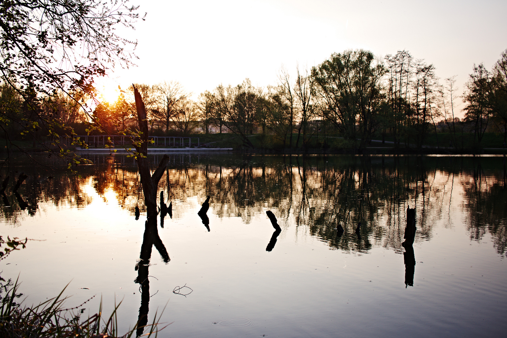 Spiegelungen vor dem Sonnenuntergang