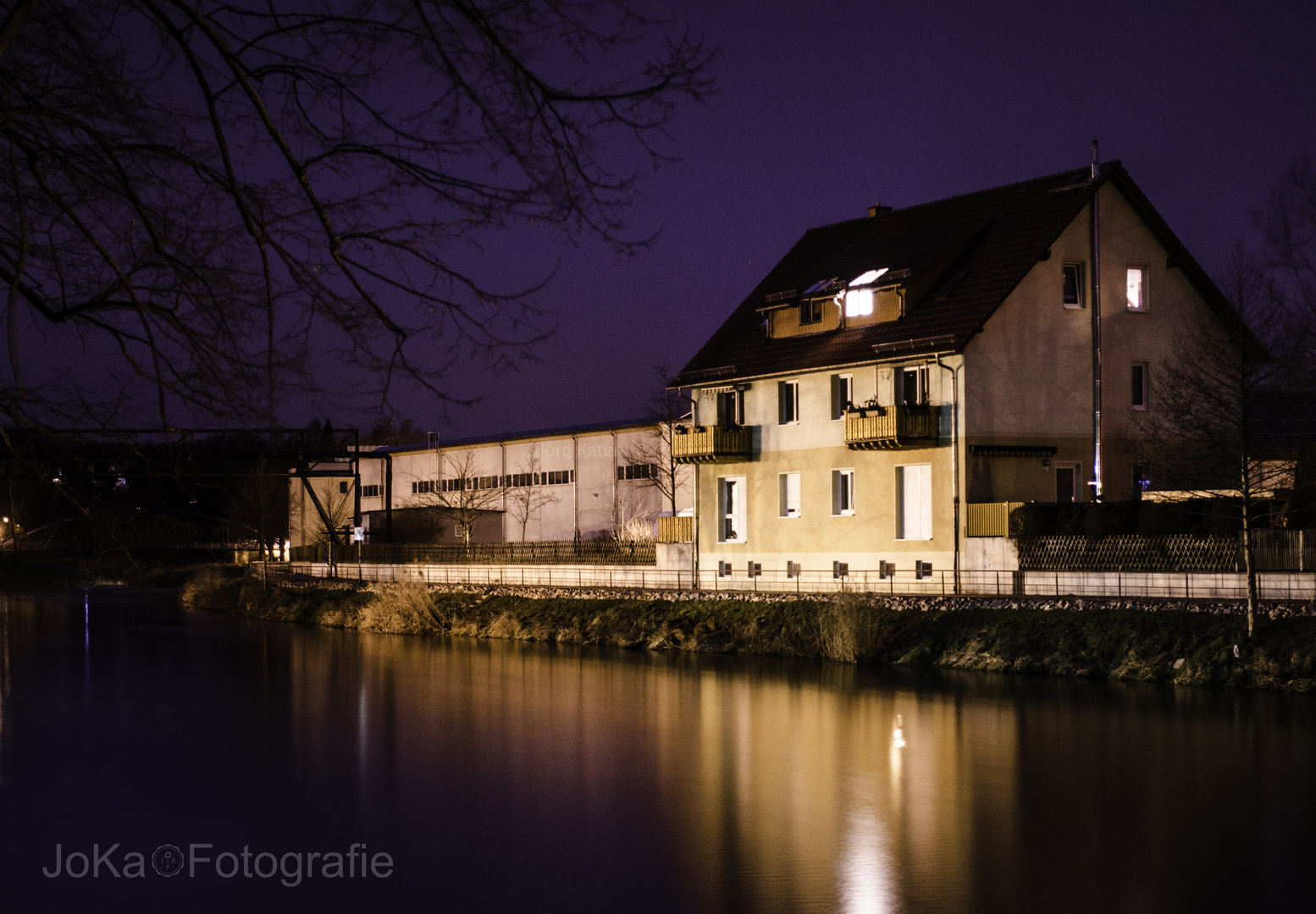 Spieglung in der Freiberger Mulde