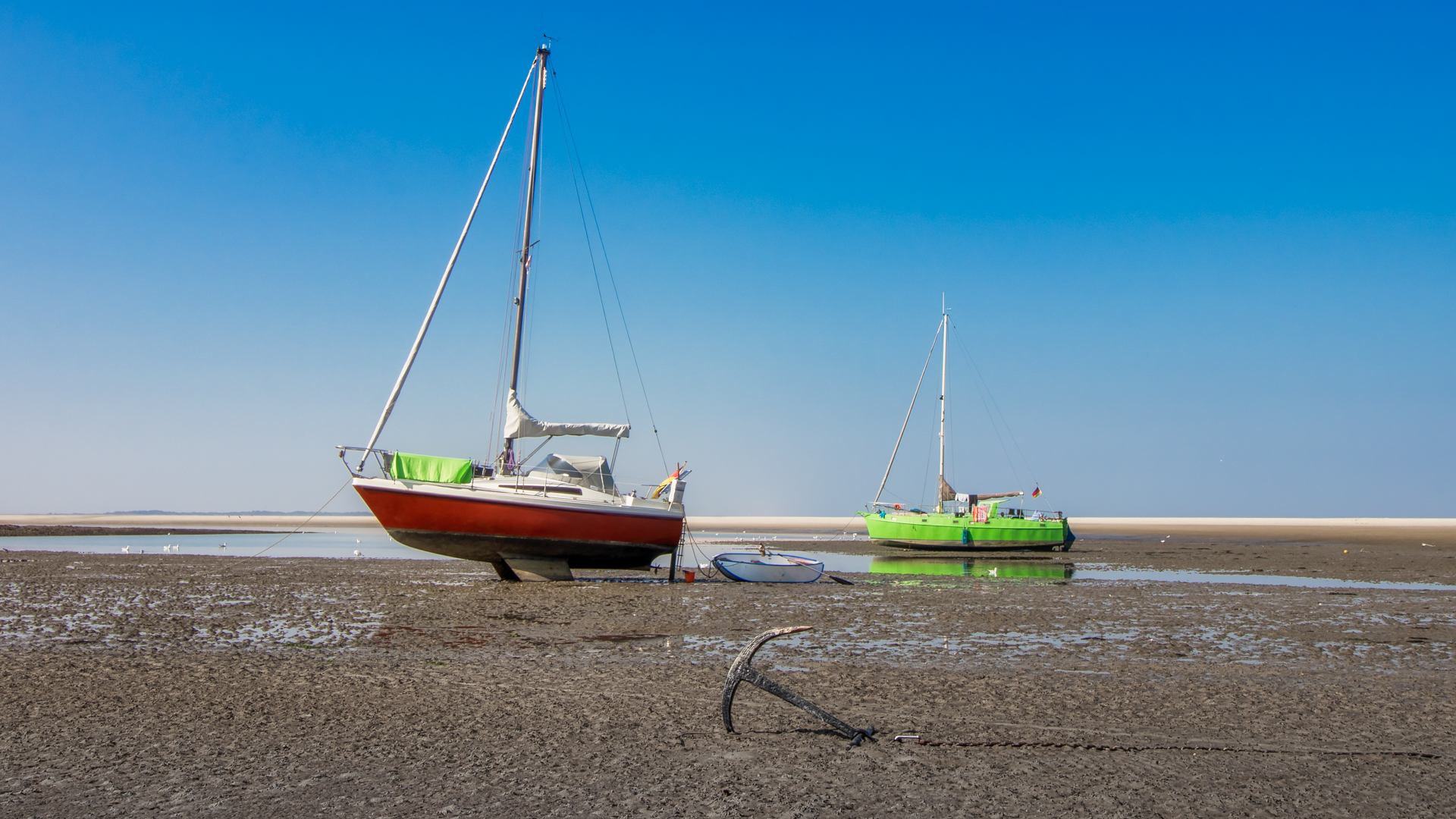 Spiekeroog Ebbe am Weststrand