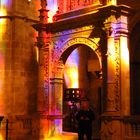 Spiel der Lichtfarben in der Kathedrale in Palma/Mallorca