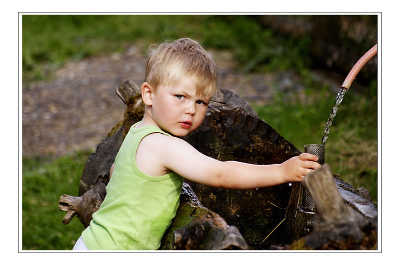 Spiel mit dem Wasser