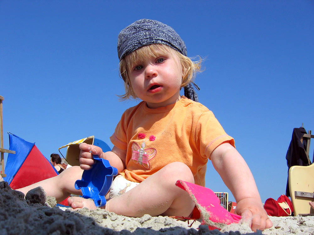 spielen am Strand