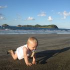 Spielen am Strand