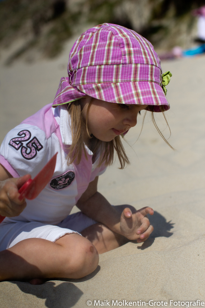 Spielen am Strand