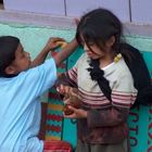 Spielende Kinder in der Nähe von Huehuetenango