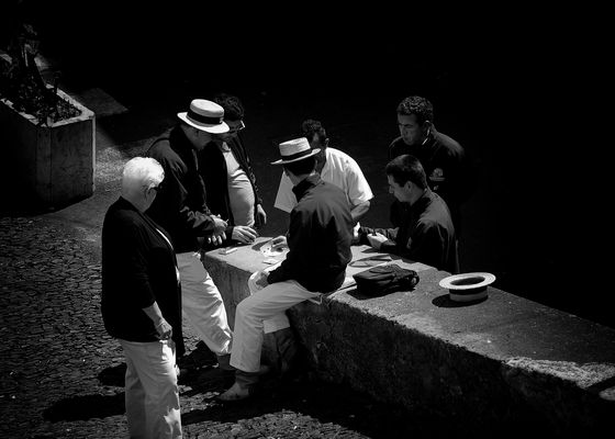 Spieler und Kiebitze