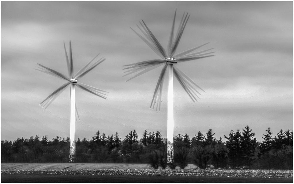 Spielerei mit Windrädern