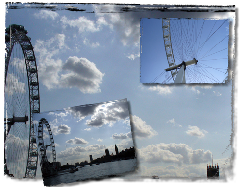 Spielerei Postkarte 01 London Eye