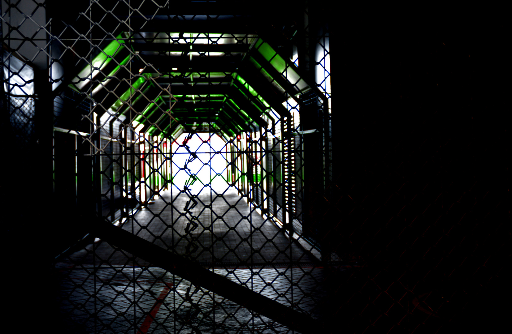 Spielertunnel im St. Pauli Stadion