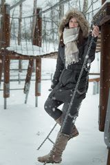 Spielplatz im Schnee