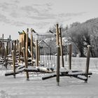 Spielplatz im Schnee