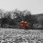Spielplatz im Winter