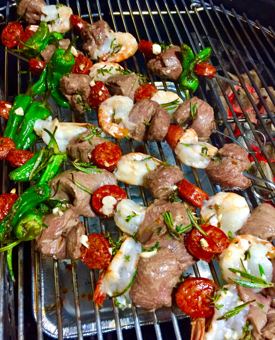 Spieß mal anders vom Grill Surf&amp;Turf Foto &amp; Bild | stillleben, food ...