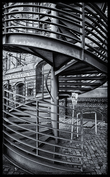 Spindeltreppe zur Kibbelstegbrücke 