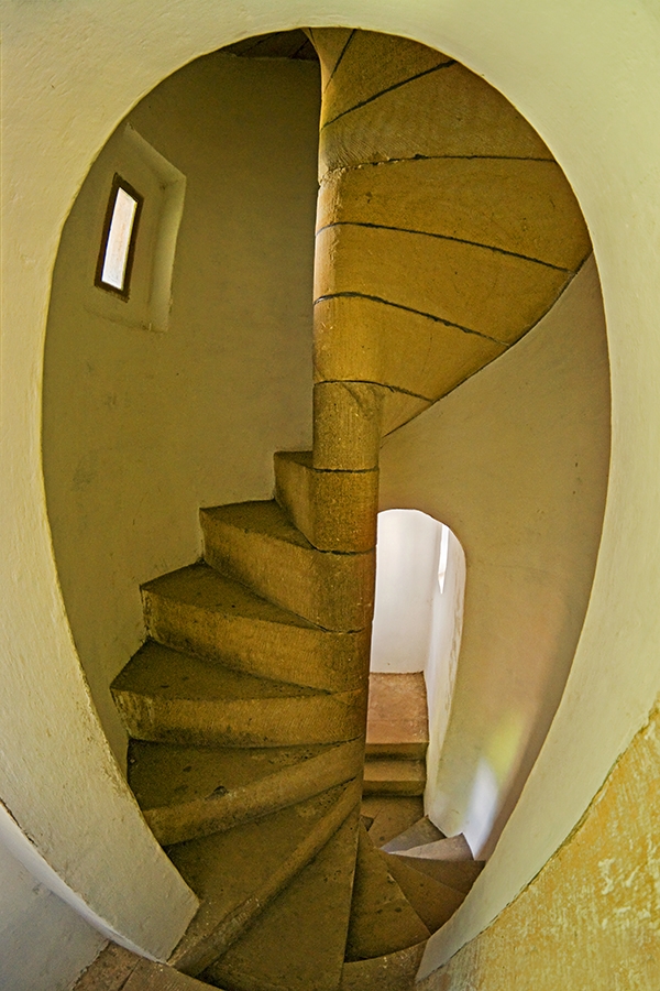 Spindeltreppen in Burg Grodziec