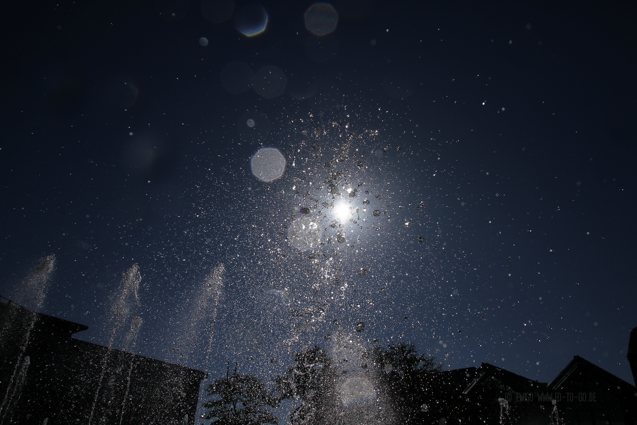 Spingbrunnen im Gegenlicht