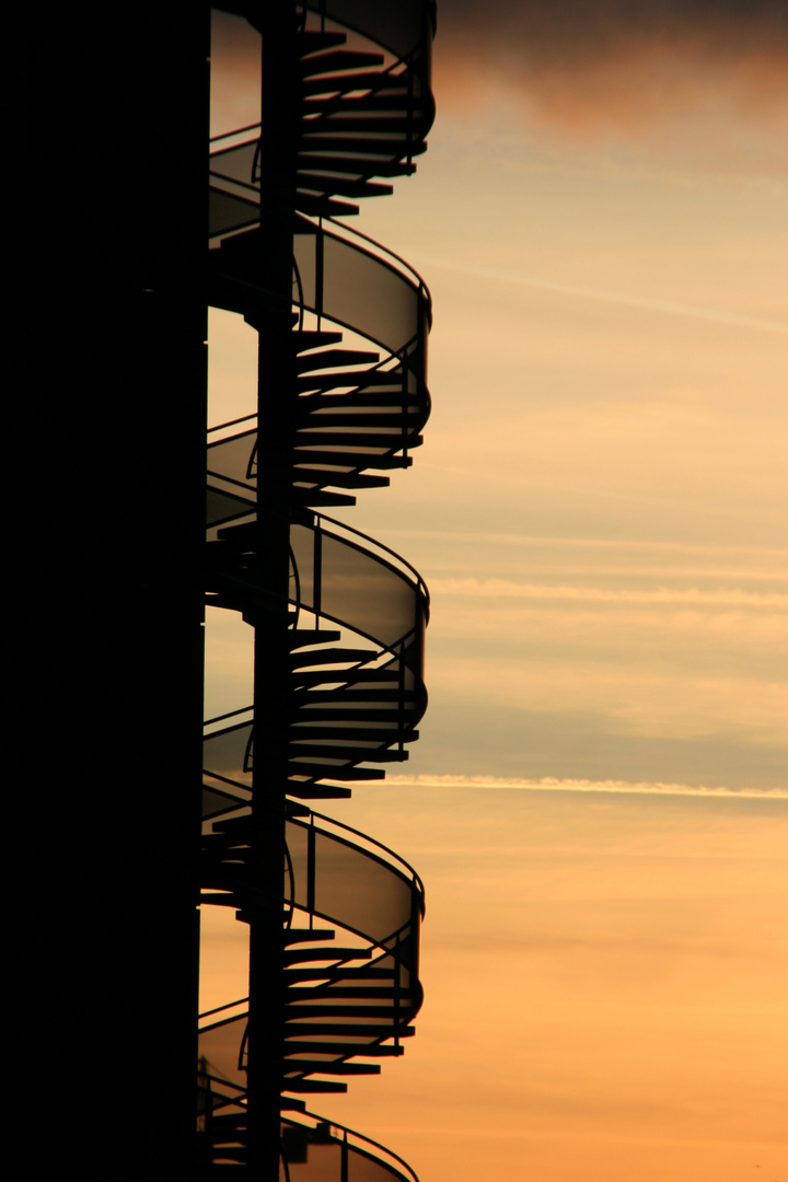 Spiral Stairs Sunset