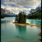 Spirit Island HDR, Maligne Lake, Jasper, Kanada