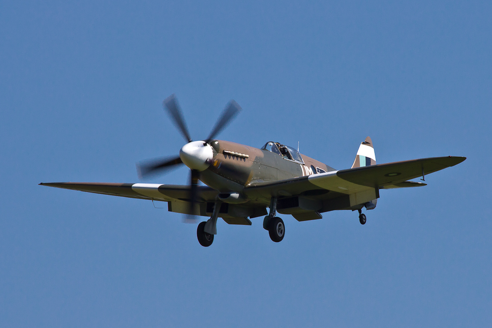 Spitfire im Landeanflug