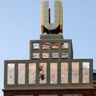 Spitze des Dortmunder "U" mit wechselnden Videoinstallationen