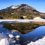 Spitzingsee im Winter - Blick vom Ort über den See