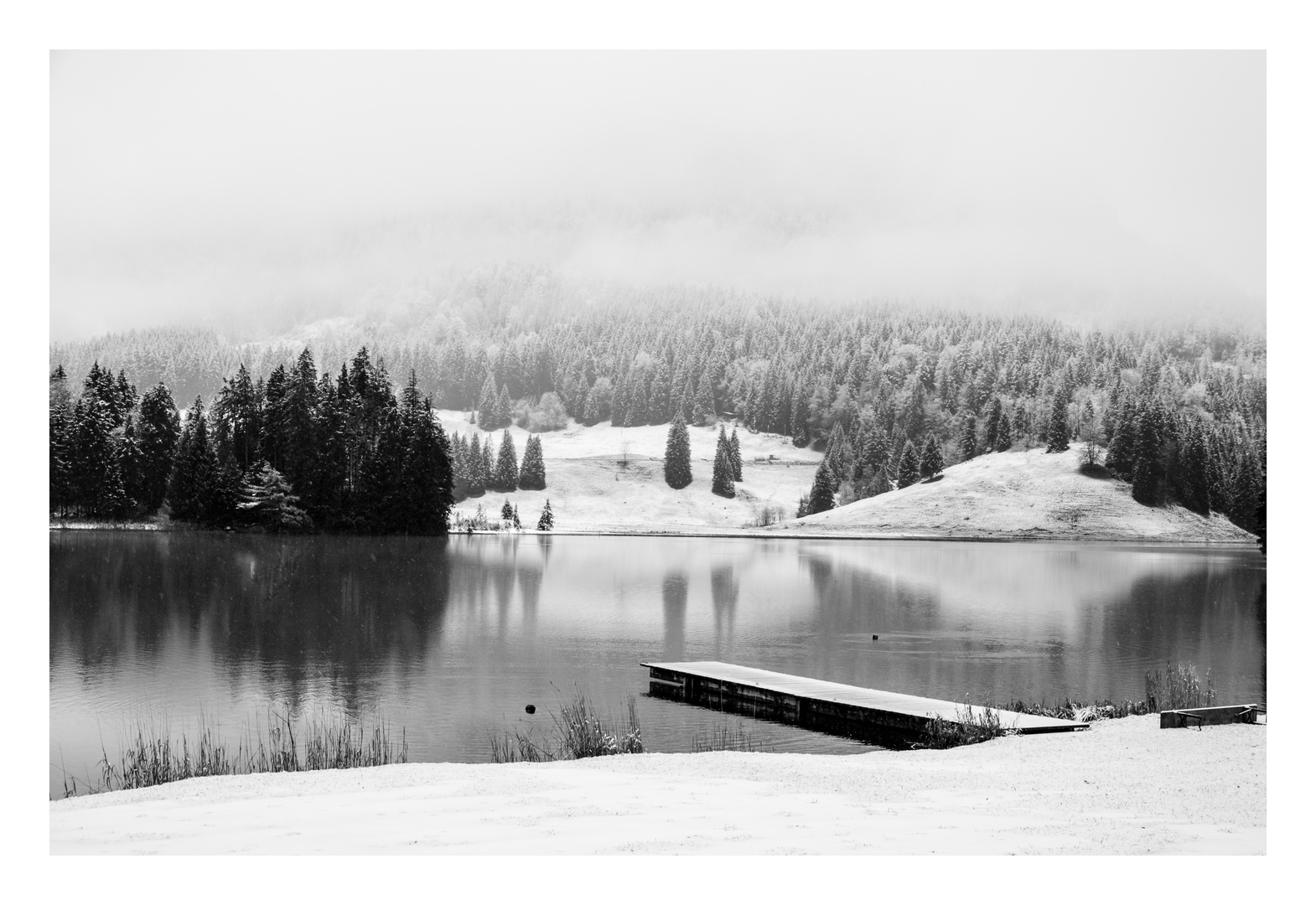 Spitzingsee in den Alpen